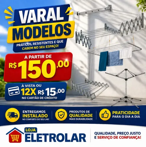 Varal instalado