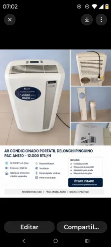 Ar condicionado portátil 12.000btus