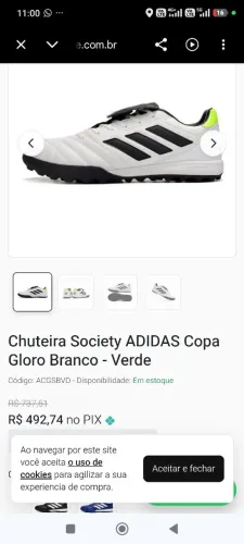 Chuteira society Adidas copa Gloro