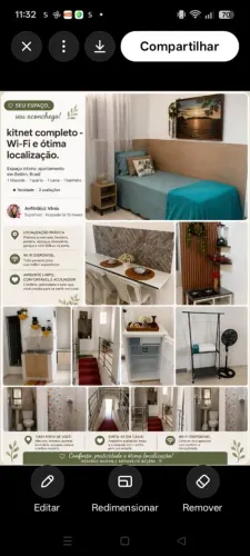 Kitnt/loft Mobilhada. Ótima localização /wi-fi