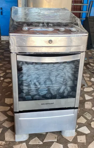 Fogão 4 bocas Brastemp frente Inox. FAÇO ENTREGA
