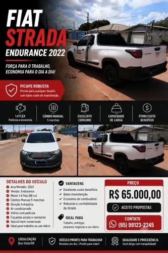 Fiat Strada Endurance 1.4 Flex 8V CS Plus 2022