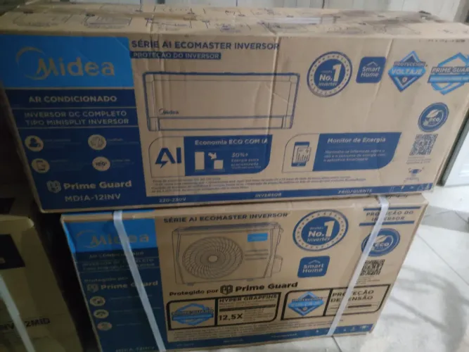 Vendo ar condicionado mideia 12 mil BTUs inverter novo com wi-fi e IA