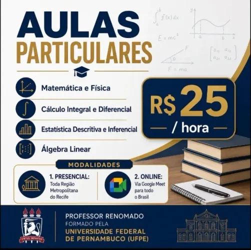 PROFESSOR ONLINE ENEM FISICA MATEMATICA ESTATISTICA CALCULO ALGEBRA LINEAR