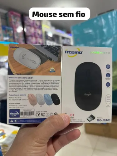 Mouse Sem Fio Bluetooth 5.0 Recarregável Atomo | Para PC e Notebook