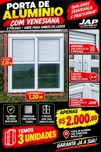 Pota de Aluminio com Veneziana