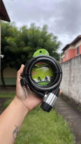 Tranca/Cadeado para Moto, Bicicleta etc, 12mm x 150cm