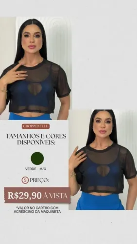 Cropped em tule