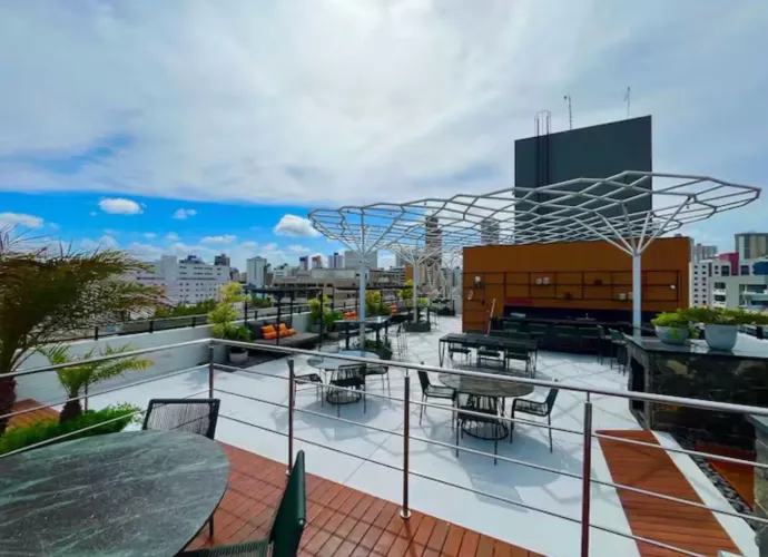 Flat Alta Garden Luxo - Mobiliado Pé na areia Jardim Oceania