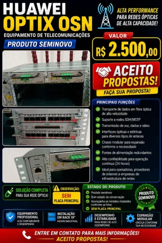 HUAWEI OPTIX OSN - Equipamento de Telecomunicações Seminovo (Sisco ASR 903)