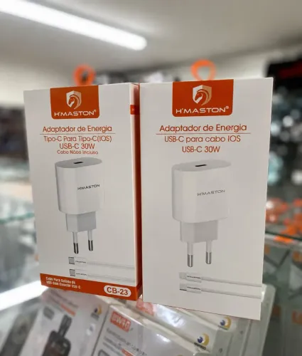 CARREGADOR TURBO 30W H'MASTON - CARREGUE SEU CELULAR MUITO MAIS RÁPIDO!