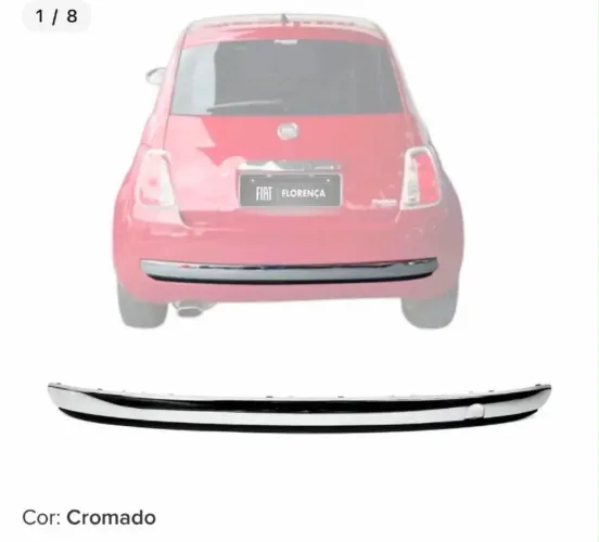 Moldura pára-choque traseiro Fiat 500 Lounge/Cabrio Air
