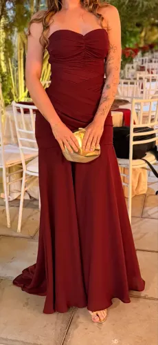 VESTIDO MADRINHA MARSALA NOVO