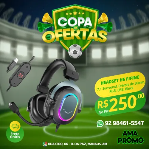 HEADSET GAMER FIFINE H6 RGB