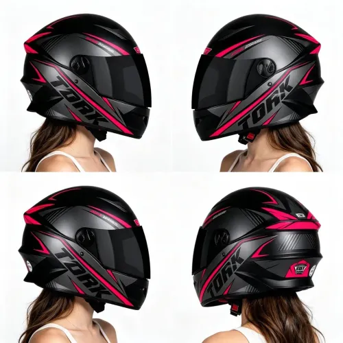 Capacete rosa r8 