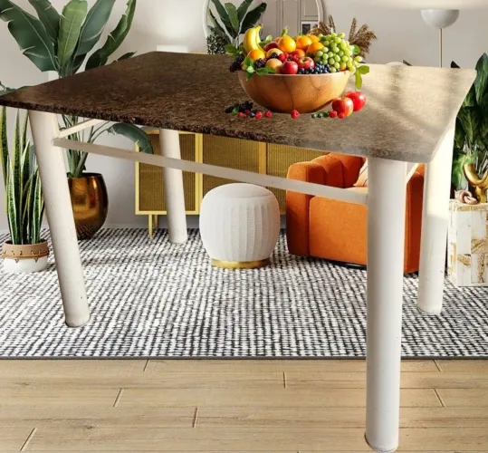 MESA DE MÁRMORE 1.20 X 0.76 BRANCA
