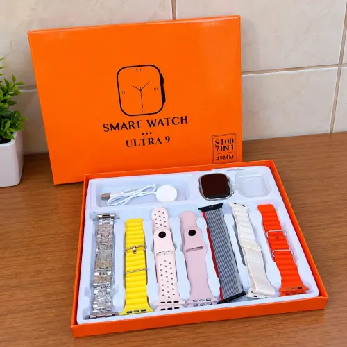 Smartwatch S100 Com 7 Pulseiras Novo Na Caixa
