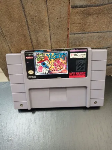 Jogo The Ren & Stimpy Show: Veediots para super Nintendo original 
