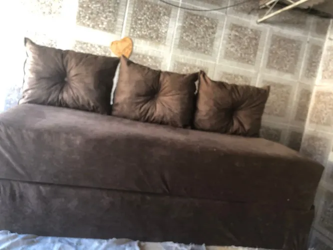 Sofa cama 3 almofadas de fábrica 