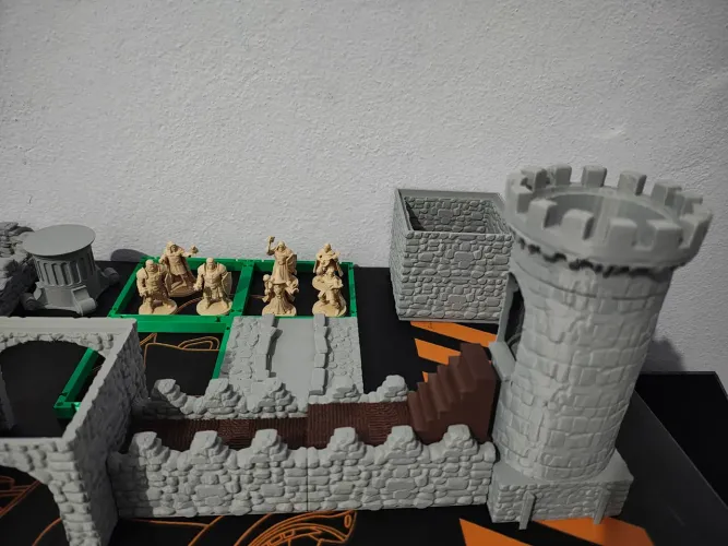 Castelo medieval com guerreiros