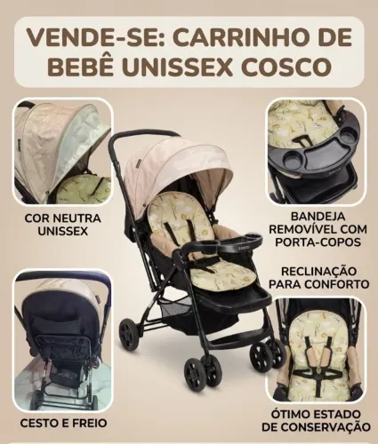 Carrinho de bebê unissex