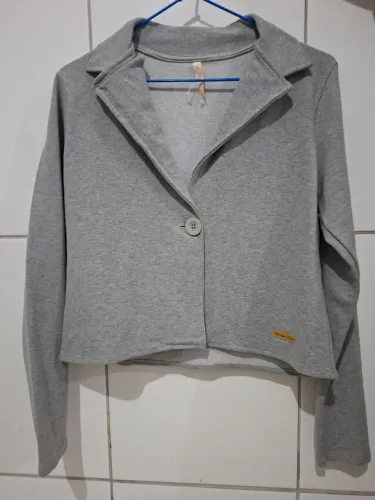Casaquinho Moletom Novo 60% algodão Infantil Juvenil Feminino cor mescla