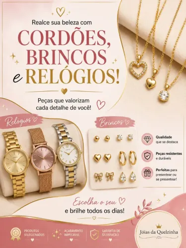 Relógios e cordões (pague um e leve dois)