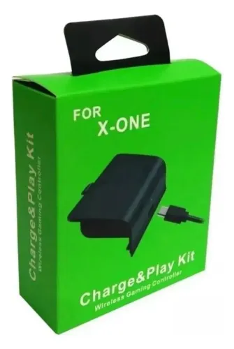 Bateria Controle Xbox One + Cabo Carregador (Kit Charge & Play) - Novo