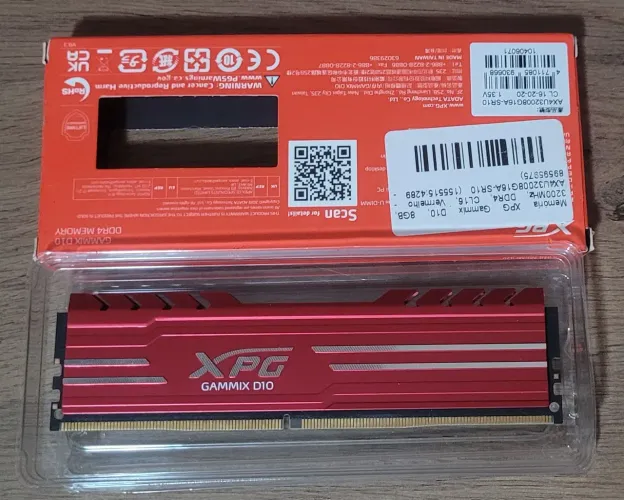 Memória RAM 8GB DDR4 3200MHz CL16