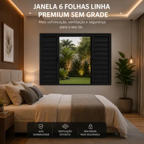 JANELA VENEZIANA 120x200 SEM GRADE LINHA PREMIUM direto da fabrica