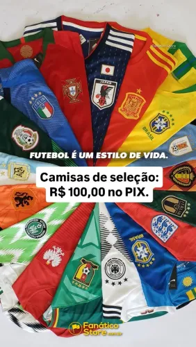 Camisa Seleções de Futebol - Promoção de fim de estoque - Pronta entrega