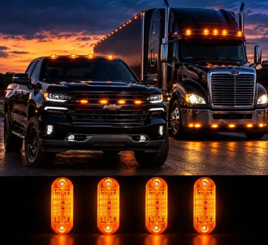 Kit 4 LEDs para grade de caminhonete caminhão off road bivolt 12v 24v