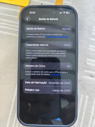 iPhone 17 Pro 256GB novinho, comprado em março.