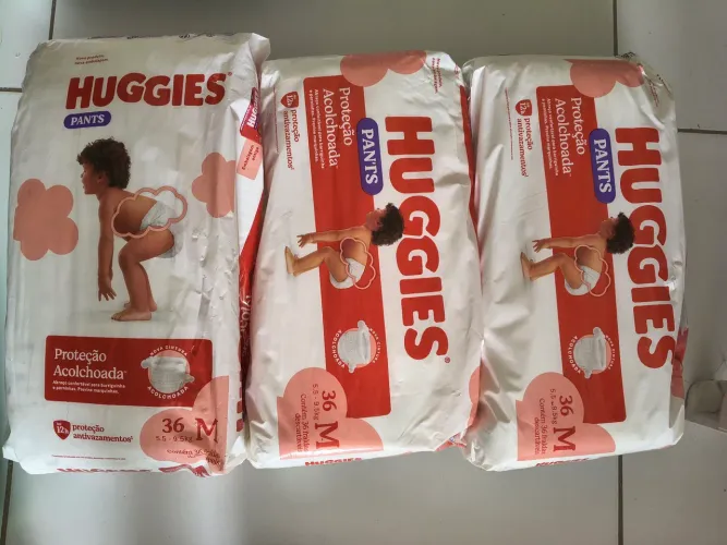 FRALDAS HUGGIES TAM. M -36 UNID. - CADA PACOTE