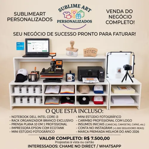 Empresa de Personalizados SublimeArt Prensa e equipamentos