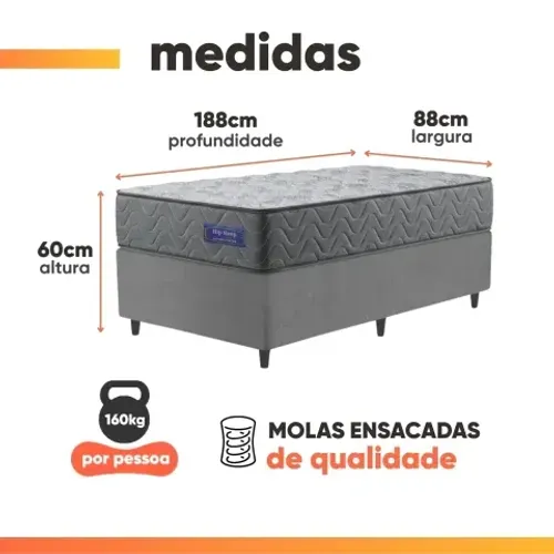 Colchão Solteiro Carbon Confortável