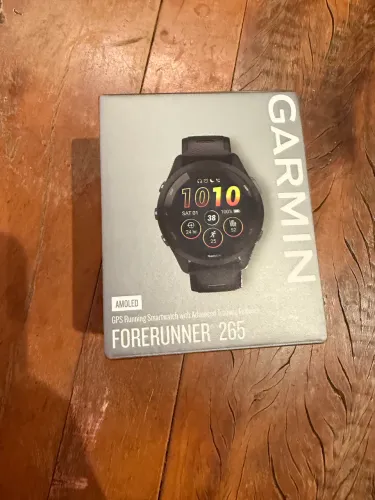 Garmin Forerunner 265 Amoled preto, novo, lacrado