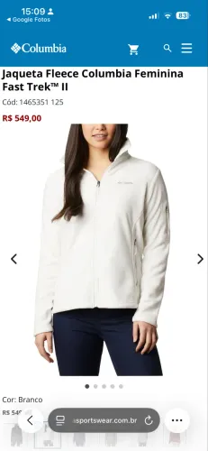 Jaqueta Fleece Columbia Feminina Fast Trek