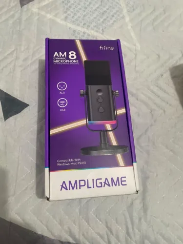 Microfone Dinâmico Fifine AmpliGame AM8 (USB/XLR) - Totalmente Novo na Caixa
