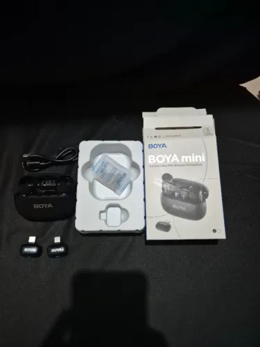 Microfone Sem Fio BOYA Mini - USB-C e Lightning