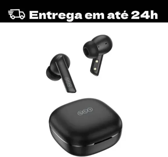 Fone Qcy Ht05 Melobuds Bluetooth 5.2 Com Cancelamento ANC - Preto