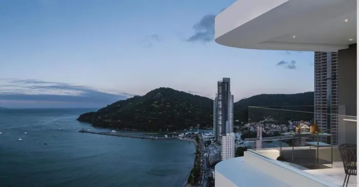 Tonino Lamborghini: andar exclusivo com 226 m², 4 suítes e vista mar