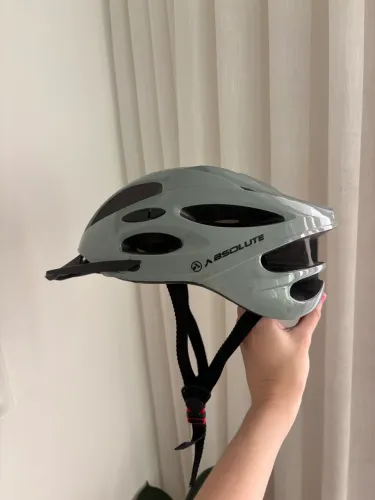 Capacete Ciclismo Absolute Nero com LED - Cinza (Excelente Estado)