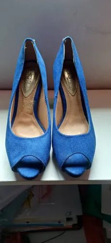 Sapato Azul Royal Camurça