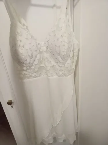 Vestido off white civil reveillon pepper M