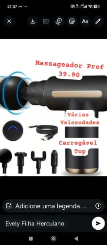 Massageador PROF VARIAS VELICIDADES RECARREGÁVEL