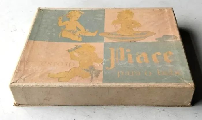 Vintage - Rara Caixa Estojo de Higiene Bebês - Marca Piace - Anos 40/50