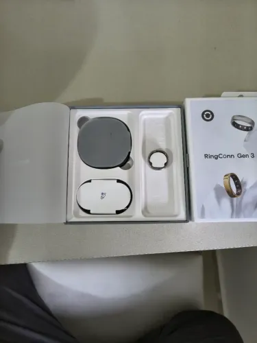 RingConn Gen 3 Smart Ring - Novo - Future Silver - Tamanho 10