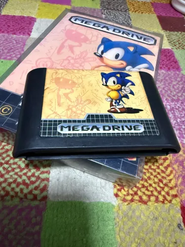 Sonic the hedgehog jogo mega drive tectoy cartucho original Tec toy