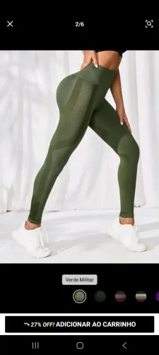 Calça Fitnes Shein Verde 